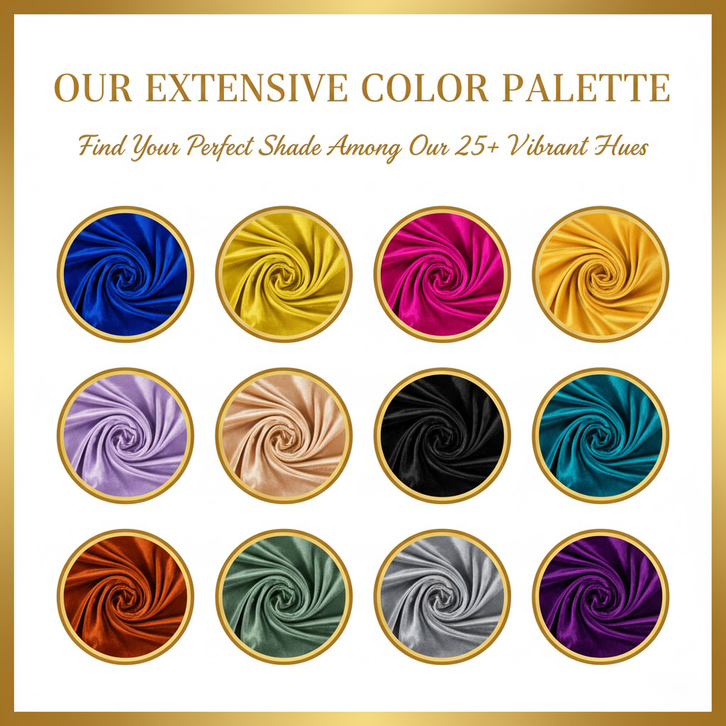 Velvet Velour Fabric by the Yard - Soft, Stretch Medium Weight for Apparel & Home Decor