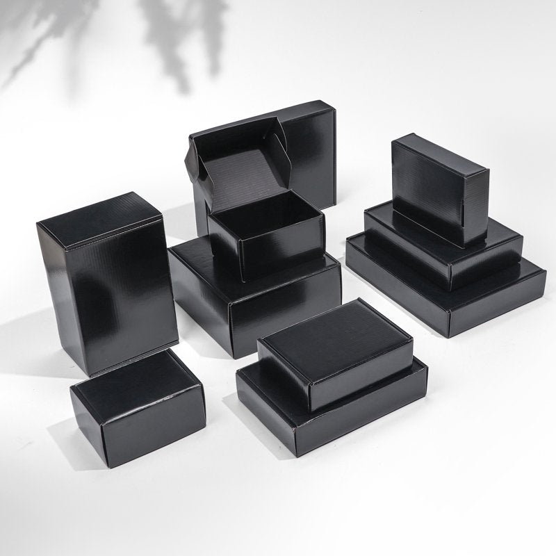 20-Pack Black Corrugated Shipping Boxes 7x5x2 Small Mailer Cardboard