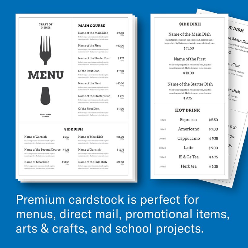 Premium Cardstock Paper 8.5 x 11 Inches - Multiple Colors & Quantities