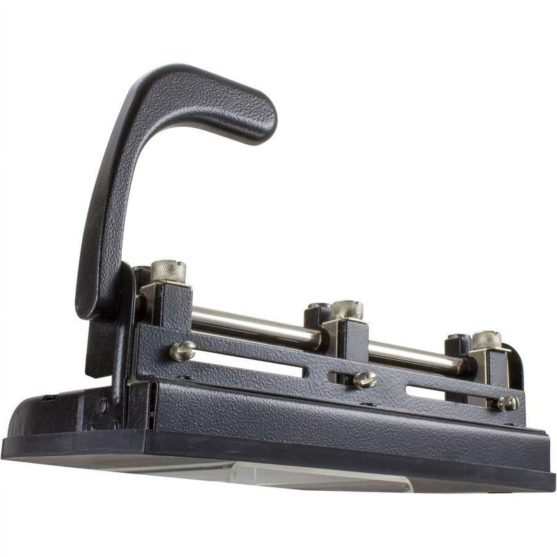 Adjustable 2/3-Hole Punch, 32 Sheet Capacity, Ergonomic Paper Punch with Guide & Chip Tray