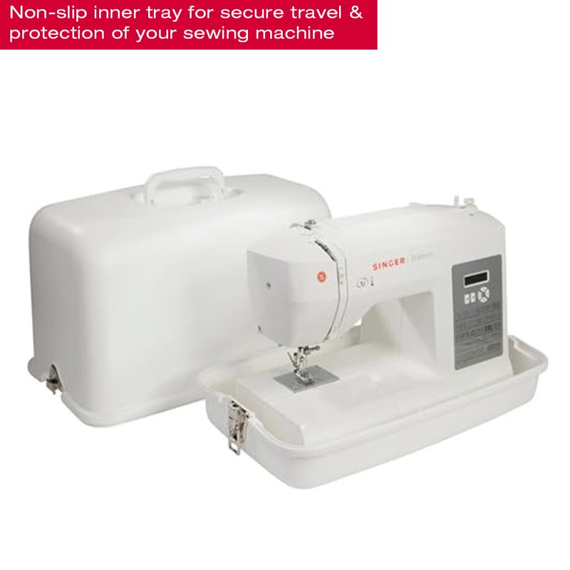 Universal Hard Storage Carrying Case for Sewing Machines with Locking Clasp