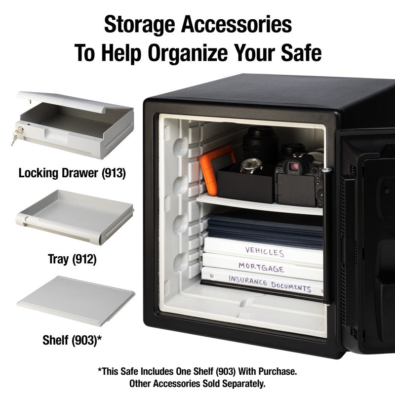 Fire-Resistant Waterproof Safe with Combination Lock 1.23 Cu Ft