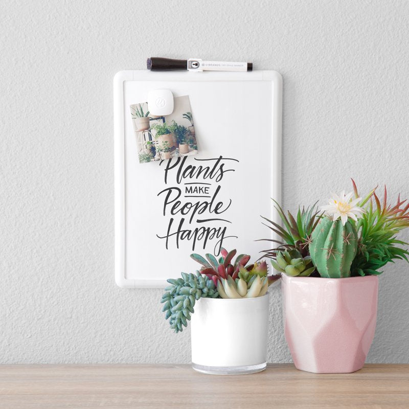 Magnetic Dry-Erase Whiteboard 8.5x11 Inches with Plastic Frame — Office & Home Use