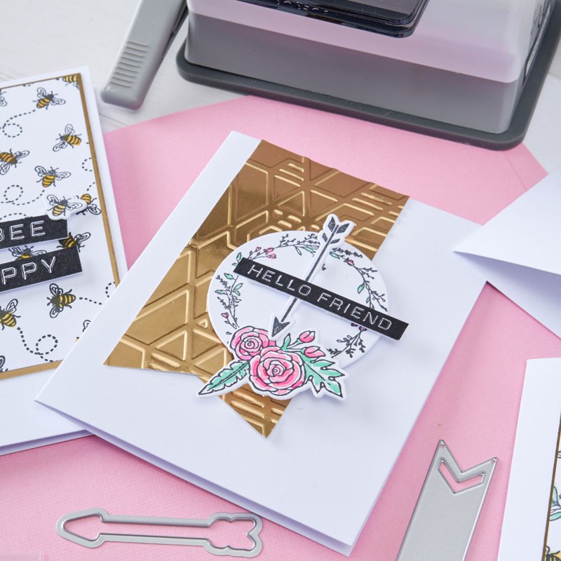 Mini Die Cutting Machine Starter Kit for Cardmaking & Crafts - Portable & Lightweight