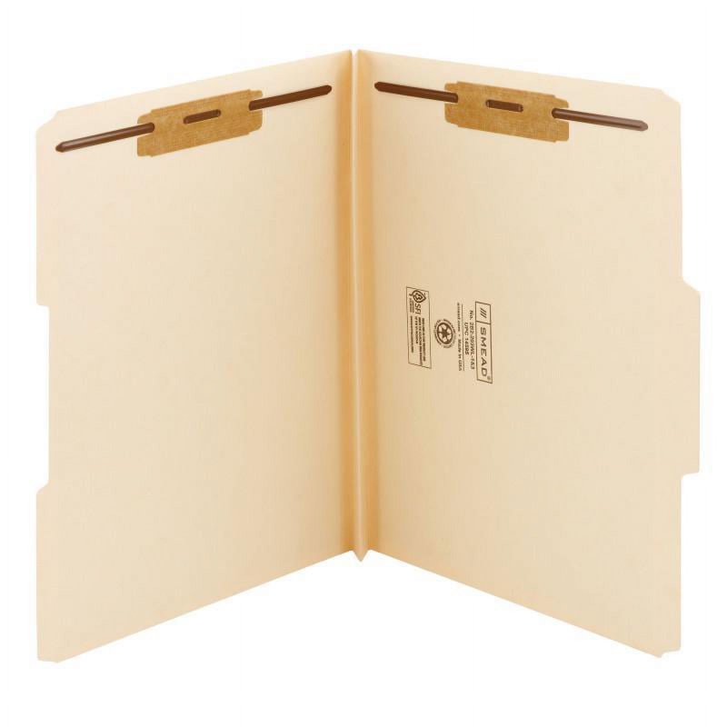 Manila File Folder with 1 1/2 Inch Expansion and Fasteners - Letter Size, 50 Pack
