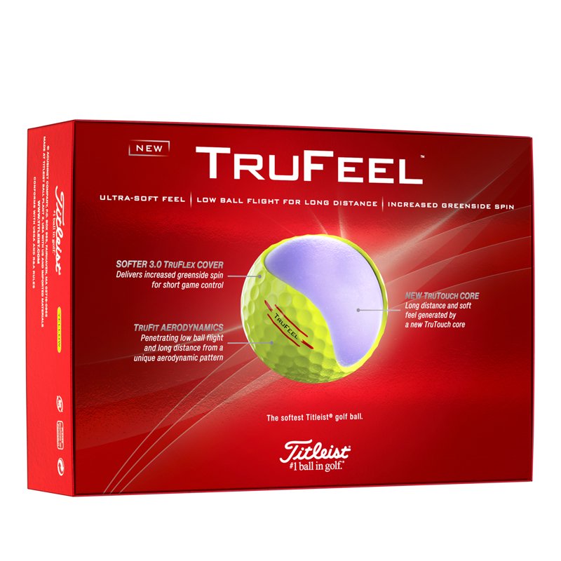 Titleist TruFeel Golf Balls - Soft Feel, Long Distance & Control