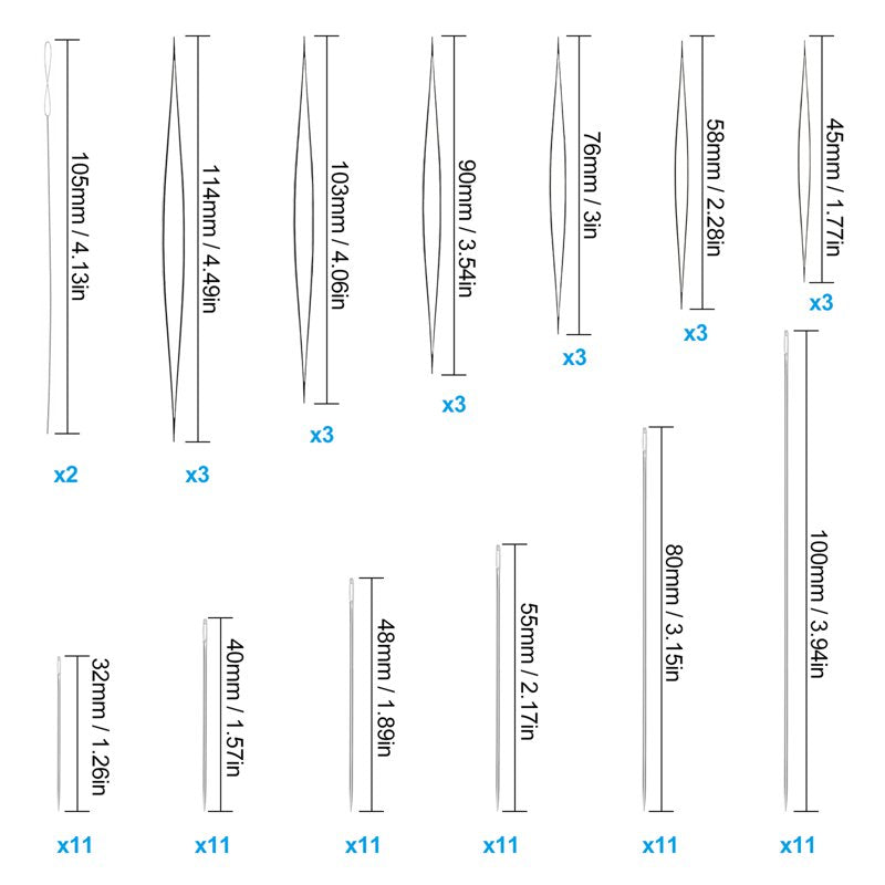 94pcs Beading Needle Set for Jewelry Making - Stainless Steel Craft Tools