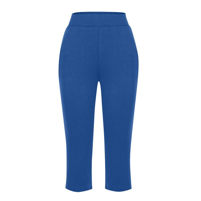 Women’s High Waist Athletic Capri Pants with Pockets - Stretchy Workout Crops