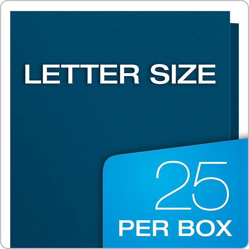 Twin Pocket Folder 25 Pack - Recycled Leatherette Office Document Organizer