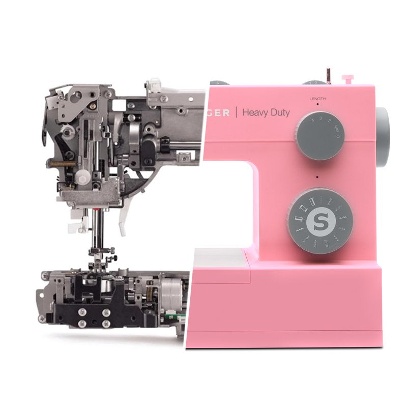 Heavy Duty Sewing Machine Pink - 11 Stitches, High Speed 1100 SPM, Accessories Included