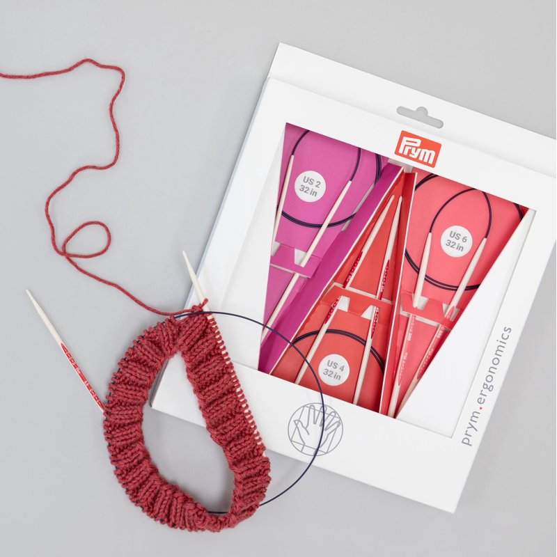 Circular Knitting Needles Set 32-inch Ergonomic US Sizes 2 4 6