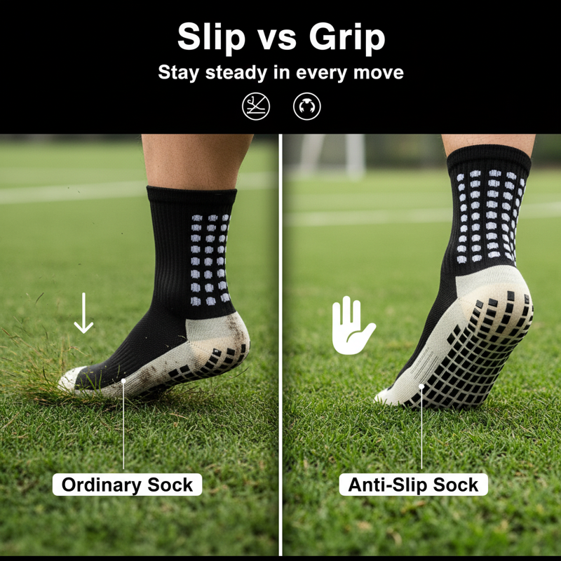 Kids Youth Grip Soccer Socks - Non-Slip Athletic Socks for Boys Girls