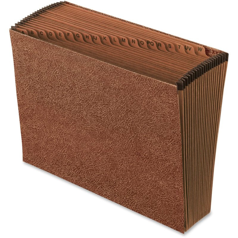 Letter Size Expanding File with 21 Pockets - Redrope Faux Leather Office Organizer