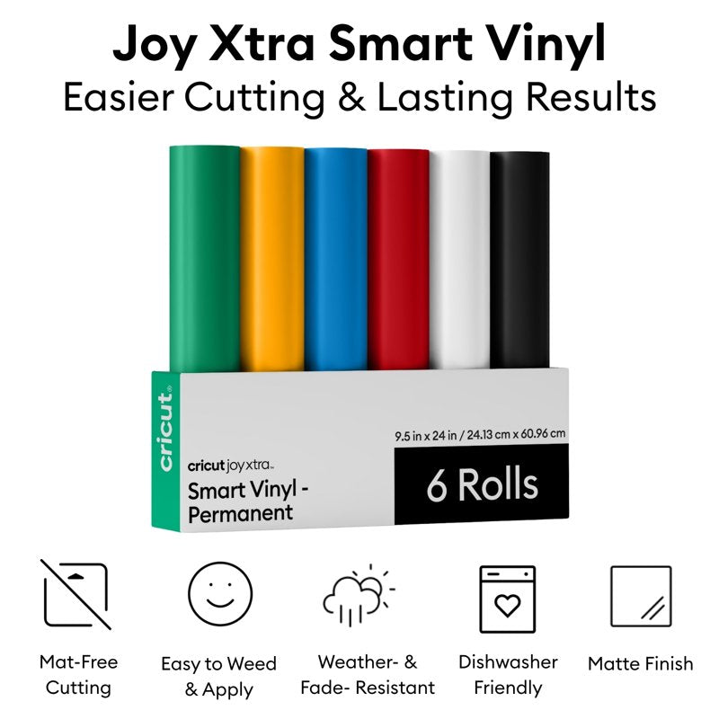 Cricut Joy Xtra Cutting Machine with Rainbow Smart Vinyl Bundle