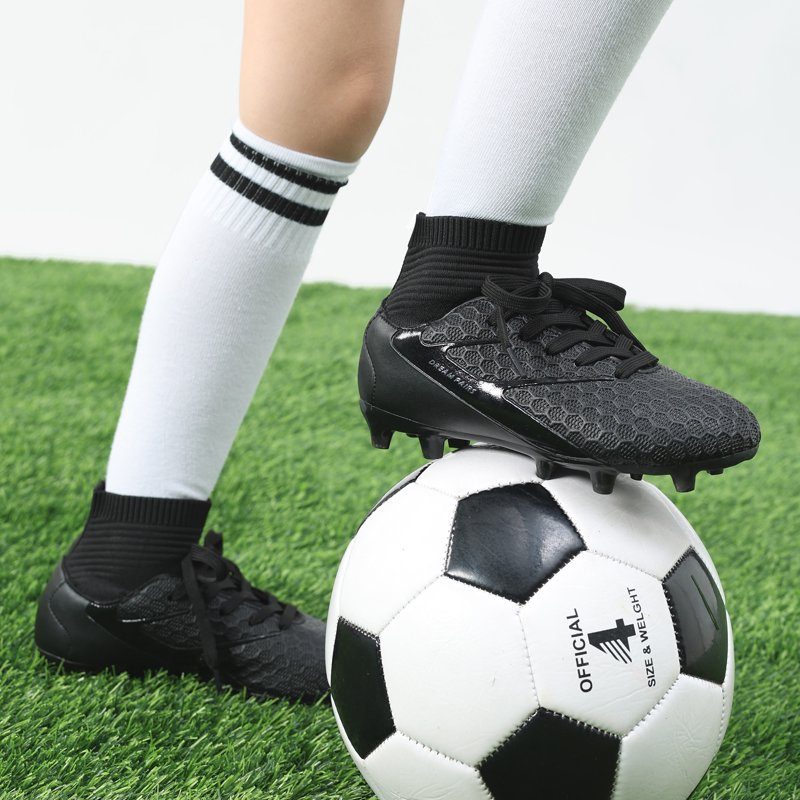 Burudani Kids Soccer Cleats - Black Youth Trainers Shoes (Variation 11)