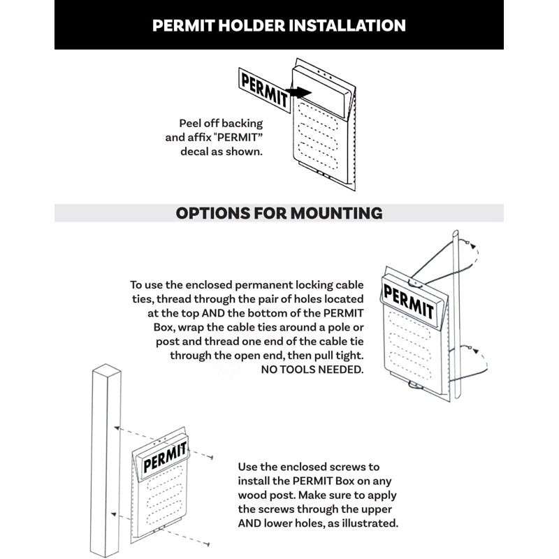 Weather-Resistant Outdoor Permit Document Holder Box for 8.5x11 Flyers & Permits