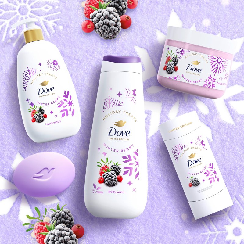 Winter Berry Body Scrub - Exfoliating & Hydrating Holiday Scent, 15 Oz