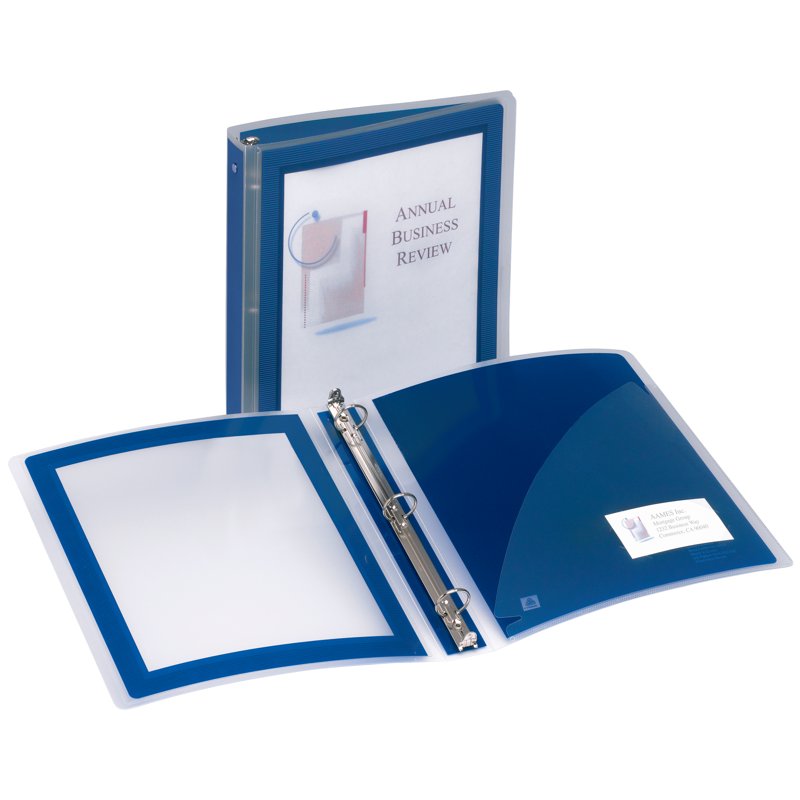 Flexible 3 Ring Binder 1.5 Inch - Durable Poly Report & Presentation Folder