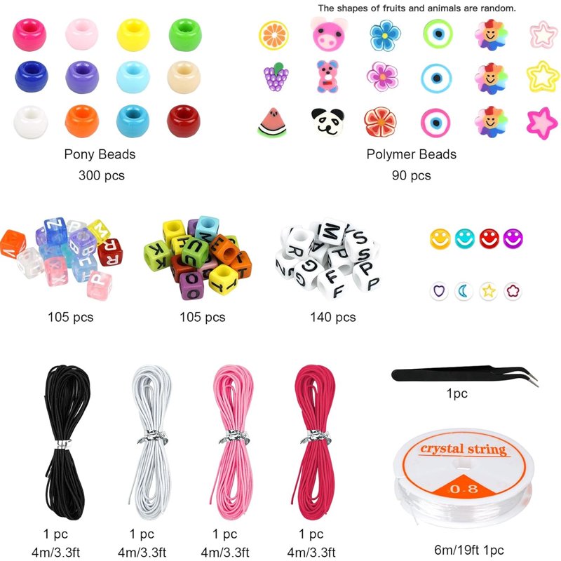 Beading & Jewelry Making Kit with Beads for Bracelets DIY Craft Supplies