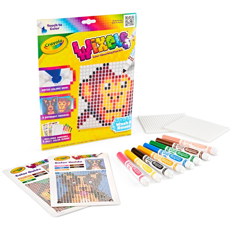 Kids Pixel Art Coloring Kit with Wixel Panels & Markers - Creative Art Set for Children