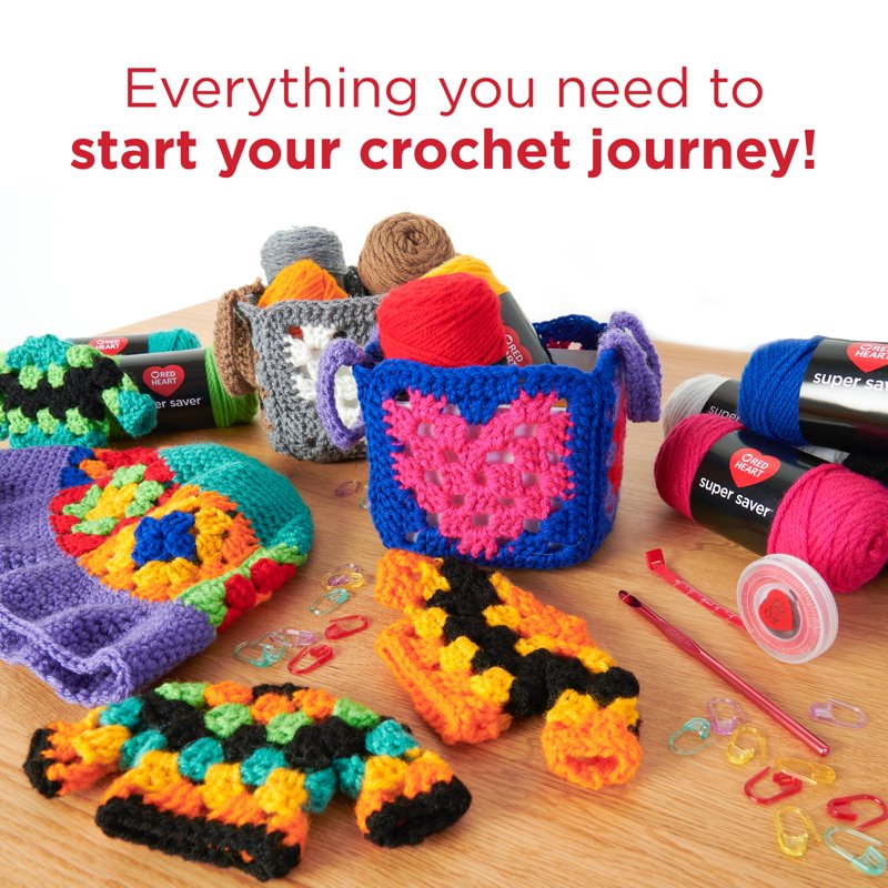 Crochet Kit with Yarn & Hook for Beginners - Super Saver Craft Set