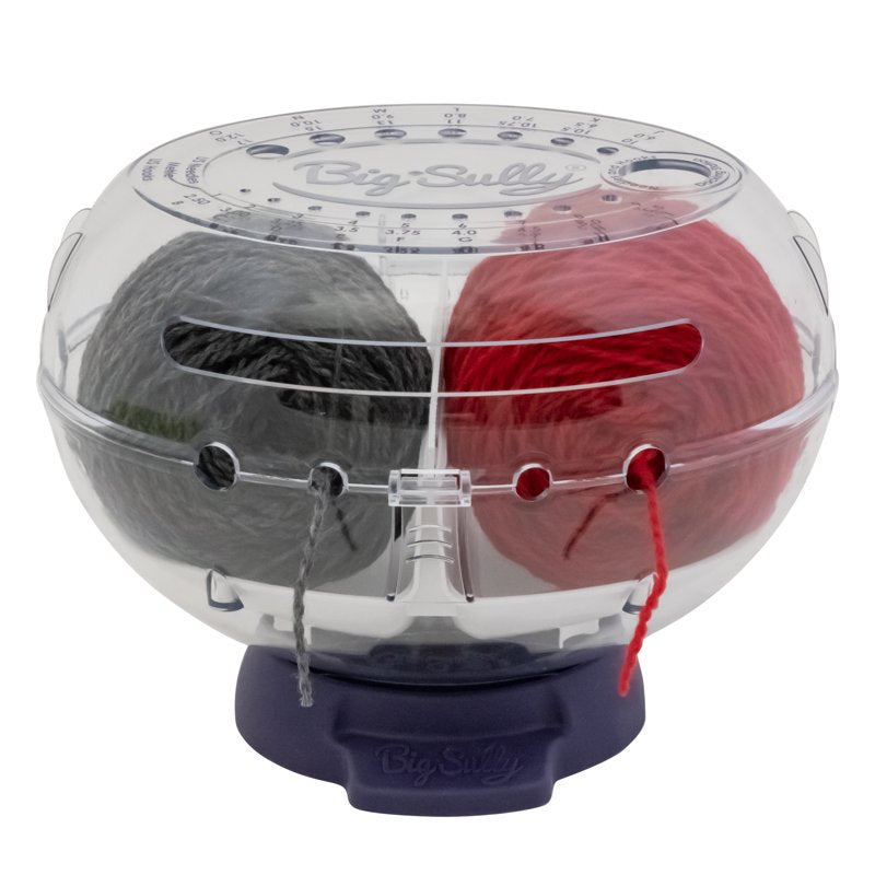 Yarn Bowl Holder with Multiple Channels and Needle Gauge - Portable Fiber Art Organizer