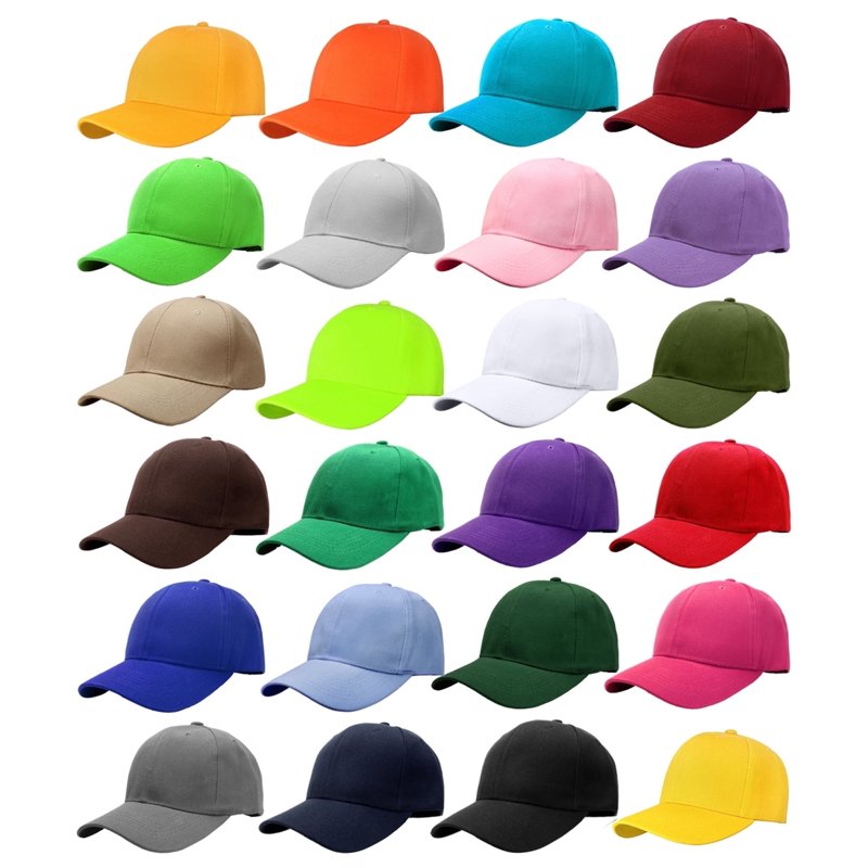 Wholesale Unisex Baseball Caps Bulk Pack Adjustable Fit Assorted Colors