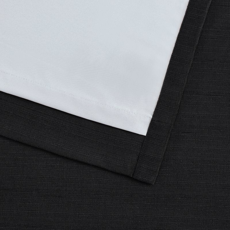 Blackout Linen Curtain Set with 3-Layer Magic Liner - Room Darkening & Insulating, 2 Panels