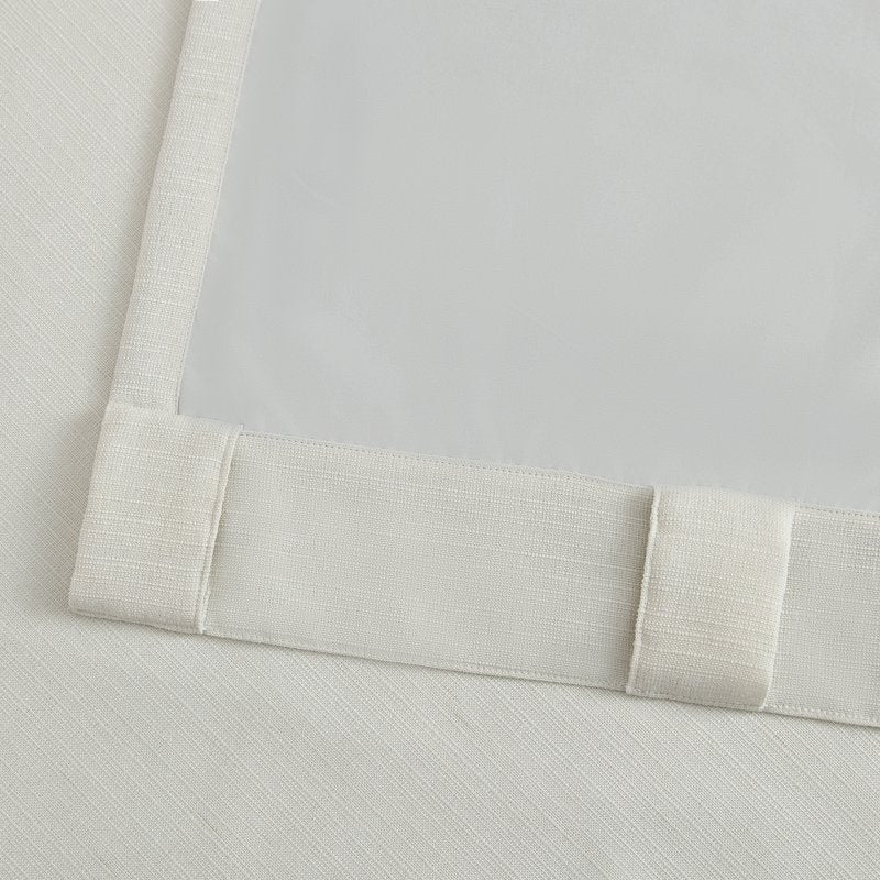 Blackout Linen Curtain Set - 2 Panels, Room Darkening & Insulation