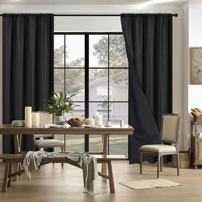 Light-Blocking Thermal Insulating Curtains for Bedroom & Living Room - 78.74x39.37 Inch