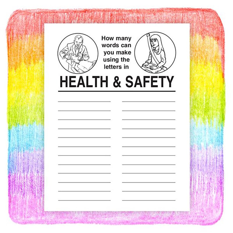 25 Pack Educational Children's Coloring & Activity Books - Safety & Health Themes
