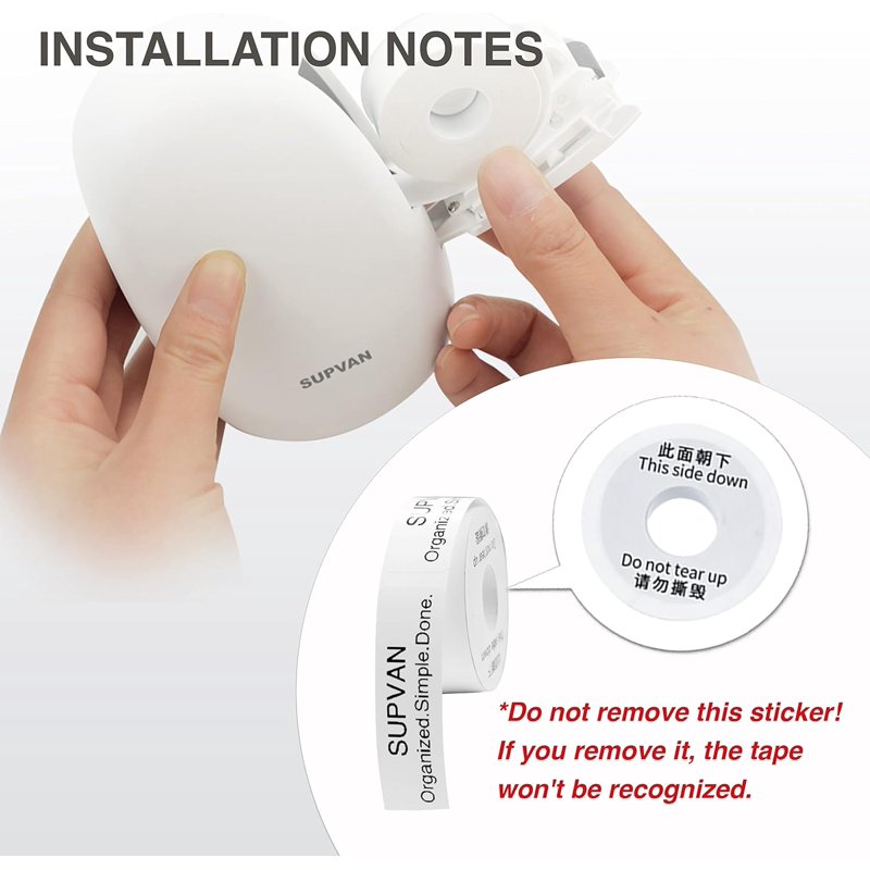 Waterproof Label Maker Tape Refill 2 Pack - 0.59in x 19.68ft Thermal Self-Adhesive