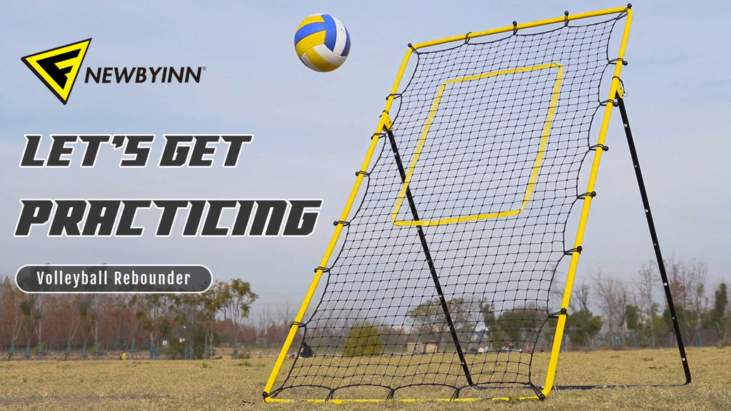 Volleyball Rebounder Net for Practice - Adjustable Angles 7x4 ft Training Equipment