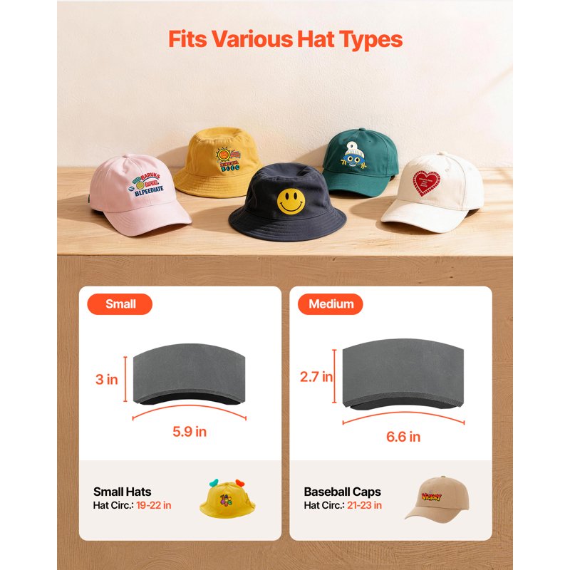 Hat Heat Press Machine with 2 Interchangeable Platens for Caps & HTV Projects