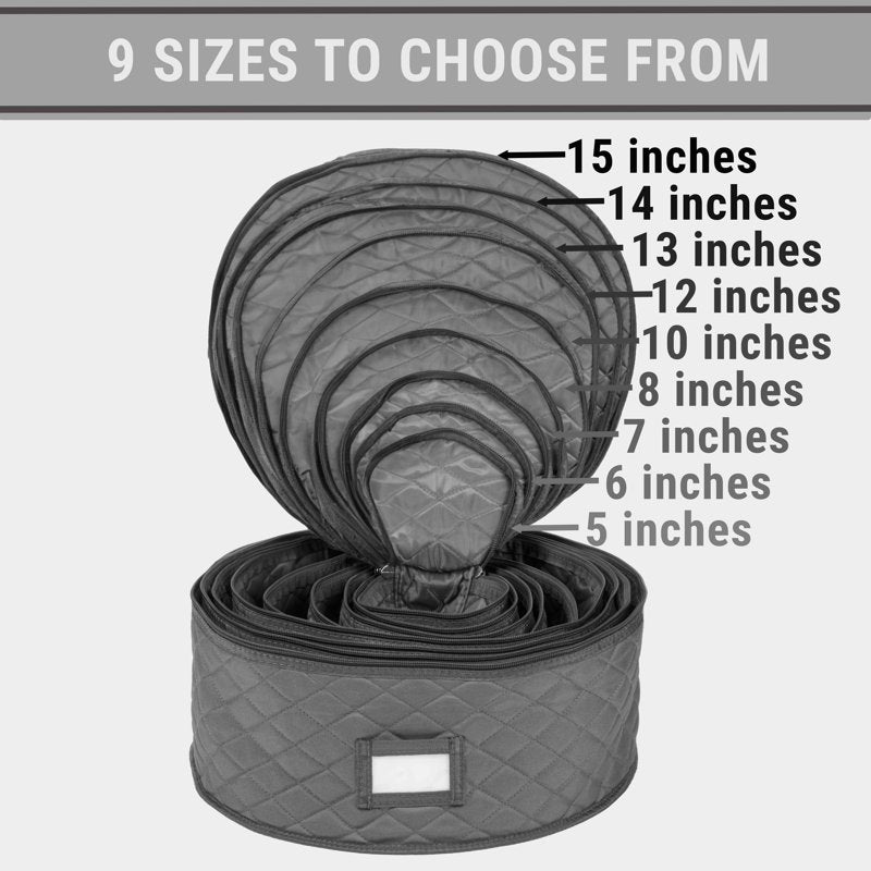 Stackable Dinner Plate Storage Container for 12 Plates - Felt Dividers, Padded Interior, 13 Inch Size