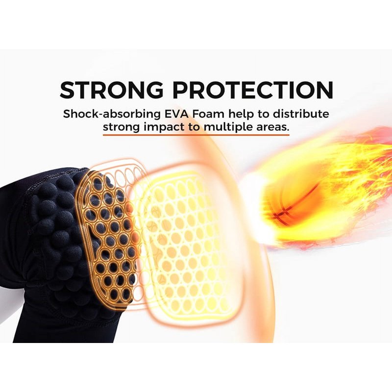 Kids & Adult EVA Knee Pads for Basketball & Sports - Long Sleeve Protector Gear