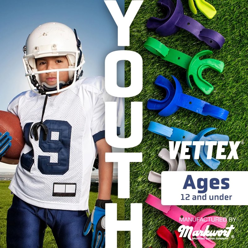Youth Doubleguard Mouthguard for Football - Breathable & Safe, Kelly Green