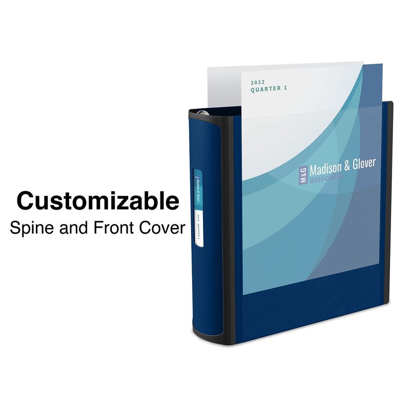 3-Inch D-Ring View Binder - Navy Blue, Holds 600 Sheets, 2 Pack