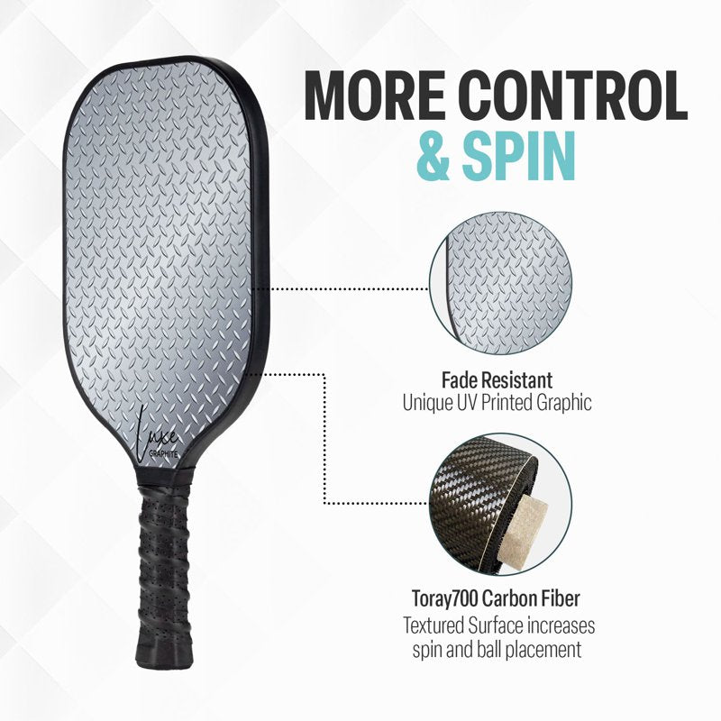 Palms-O-Aces Steel Plated Lightweight Graphite Pickleball Paddle