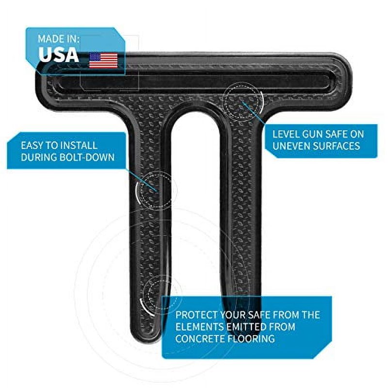 Stackable Gun Safe Riser Set - Heavy-Duty Safe Support Shims for Secure Storage