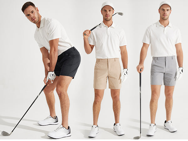Men's Golf Shorts 7/9 Inch Lightweight Quick Dry Stretch Water-Resistant Casual Pants