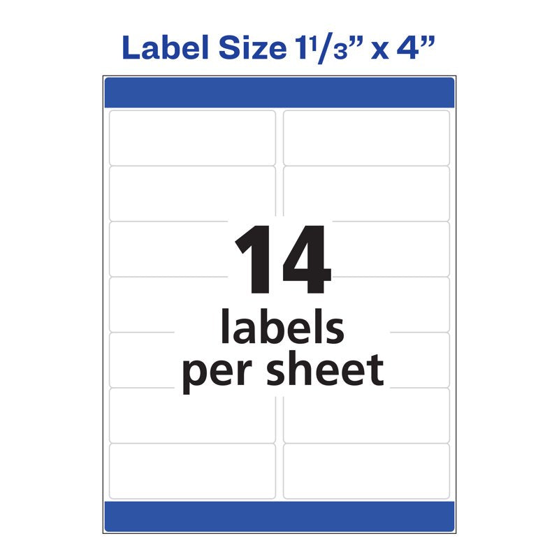 Avery Easy Peel Address Labels 1-1/3" x 4" 3,500 Pack for Bulk Mailing & Organization