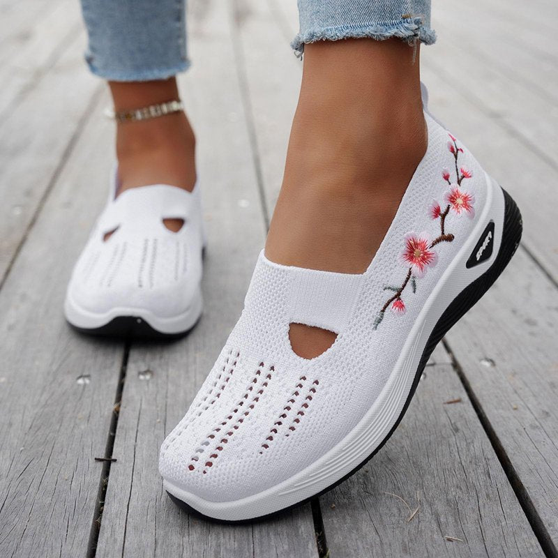 Orthopedic Women’s Slip-On Running Shoes with Arch Support Breathable Mesh - Non-Slip Casual Sneakers