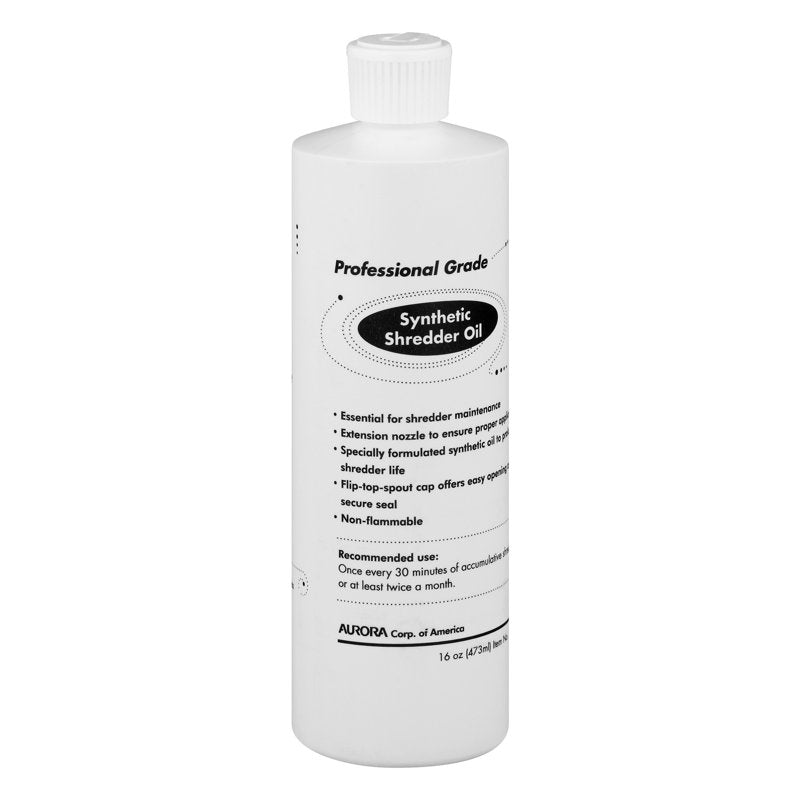 Synthetic Shredder Oil 16 oz - Professional Grade Lubricant for Paper Crushers
