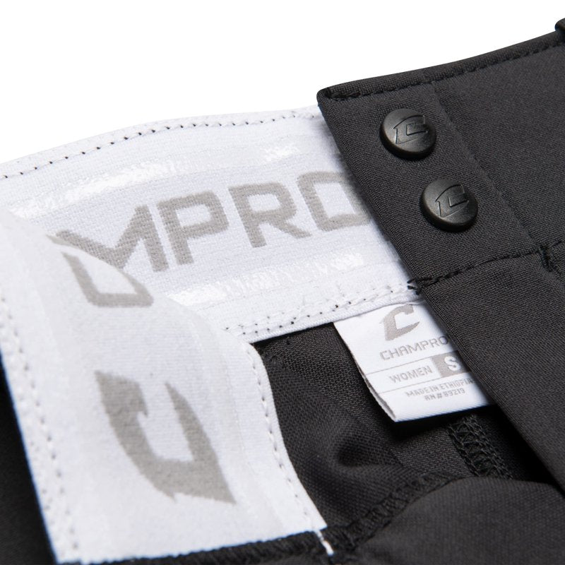 Softball Pants with Tapered Leg and Reinforced Knees - Low-Rise, Pro-Weight Polyester