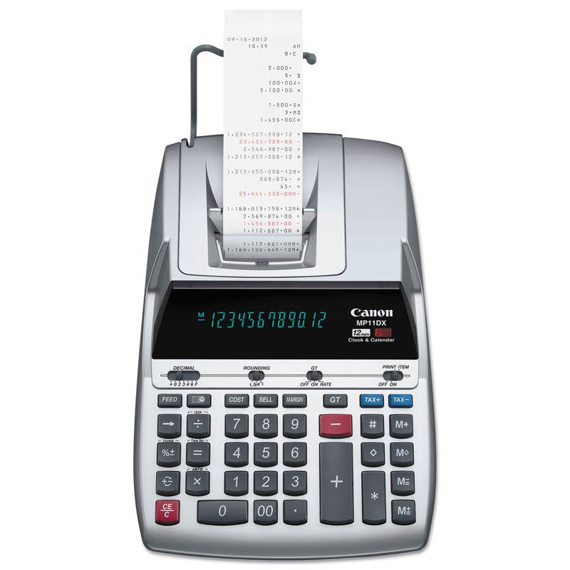 12-Digit Printing Calculator with Dual Color Print, Cost-Sell-Margin, Tax & Calendar