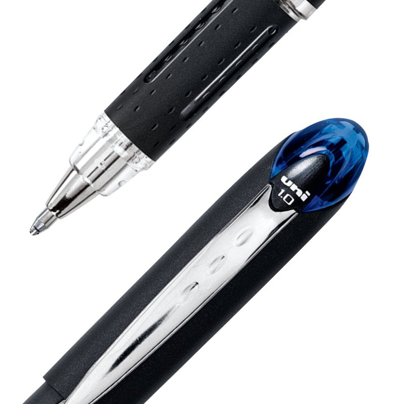 Uniball Jetstream Medium Point Ballpoint Pens - Blue Ink, Pack of 12
