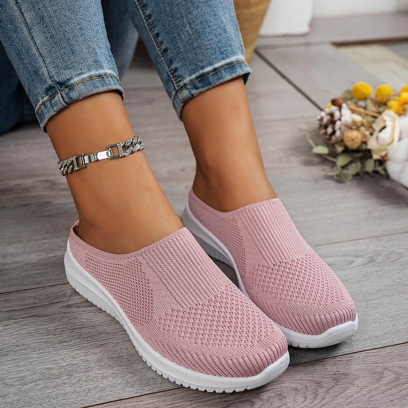 Lightweight Open-Back Slip-On Mules for Women - Breathable and Comfortable