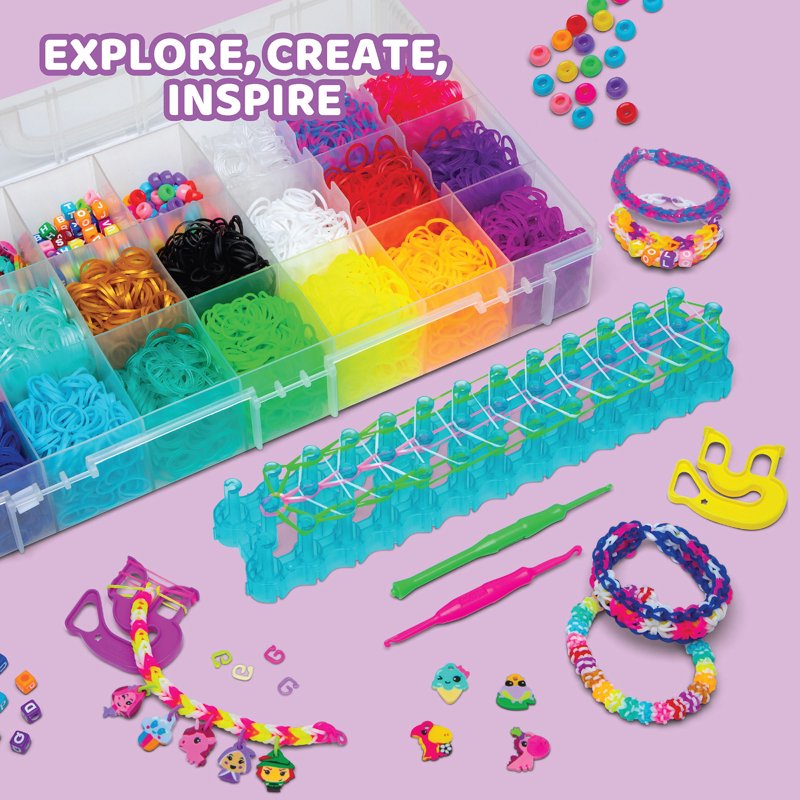 Friendship Bracelet Making Kit with 5,600 Bands and Accessories