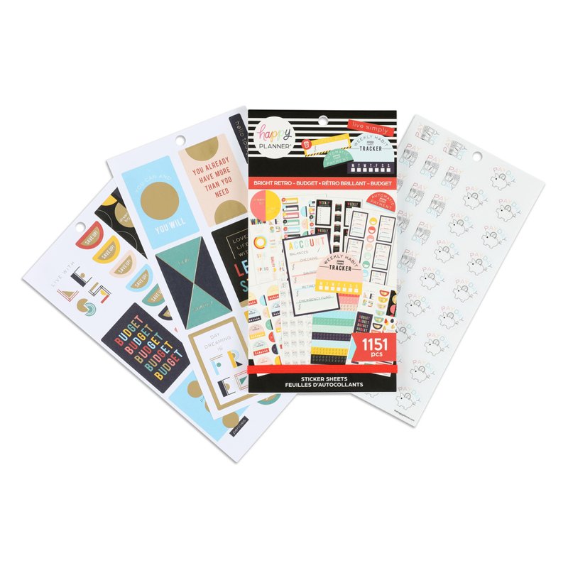 Sticker Book for Planning and Organization - 1151 Colorful Stickers, Budget & Habit Trackers